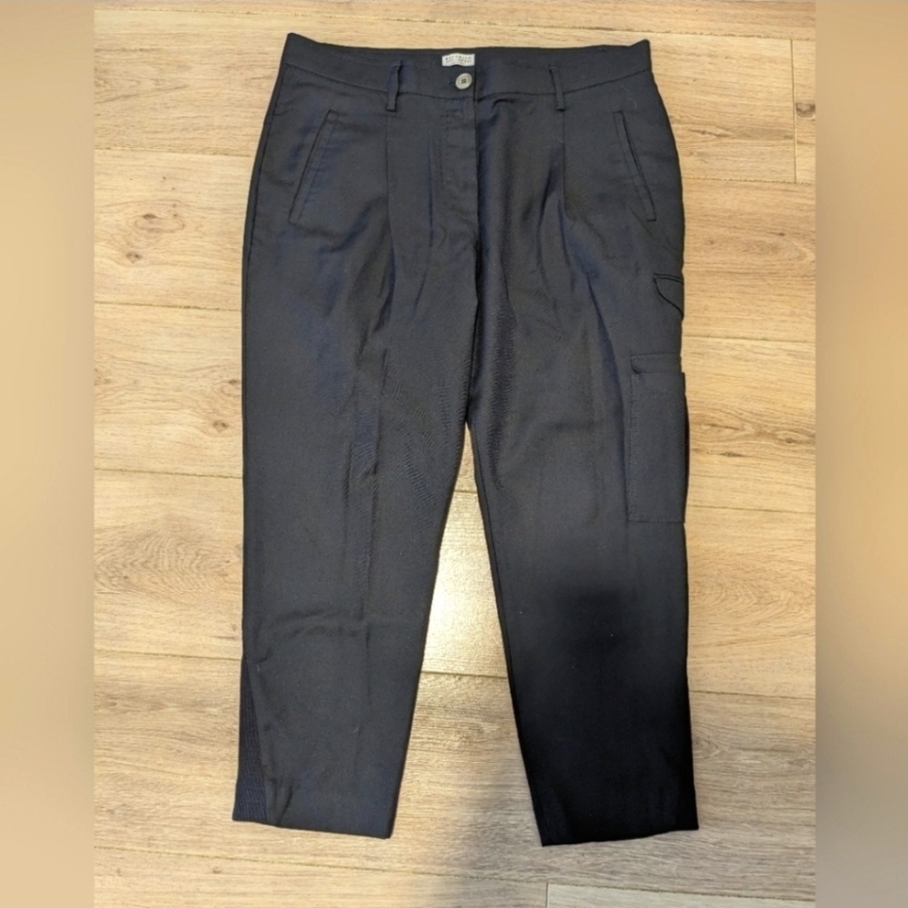 Brunello Cucinelli Navy Wool Cargo Pants Size 10